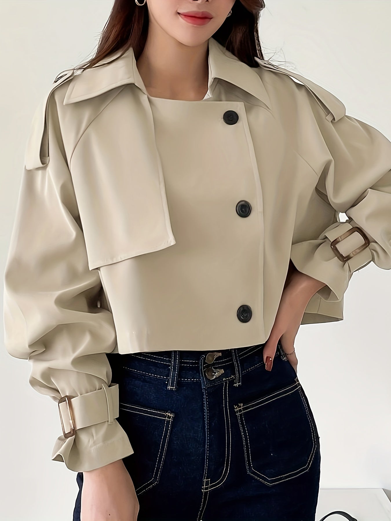 Classic Belted Jacket™| Elegant Lange Mouw Jacket